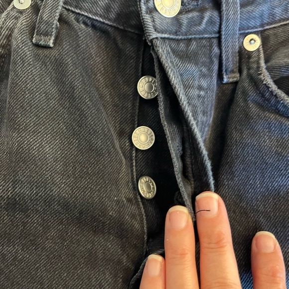 AGOLDE
90's High-Rise Loose Jeans. Black size 23  Grunge era distressed - Picture 10 of 14